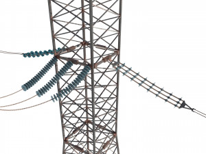 electricity pole 17 3D Model