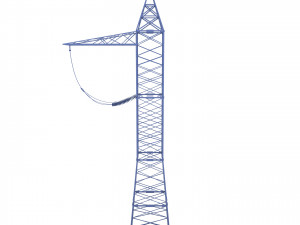 electricity pole 17 3D Model