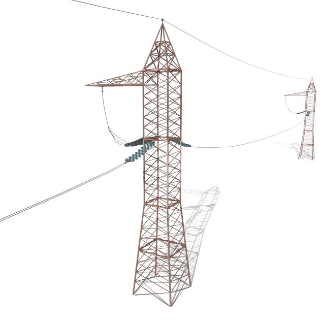 electricity pole 17 weathered 3Dモデル .c4d .max .obj .3ds .fbx .stl .blend 