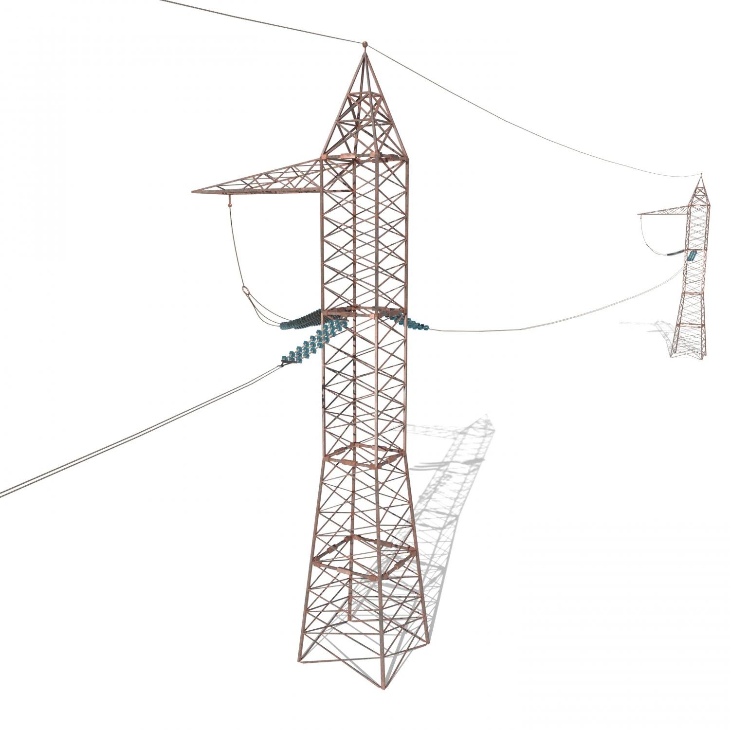 electricity pole 17 weathered 3D Model .c4d .max .obj .3ds .fbx .stl .blend