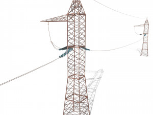 electricity pole 17 weathered 3Dモデル