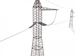 electricity pole 17 weathered 3Dモデル