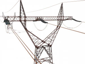 electricity pole 22 weathered 3D Model