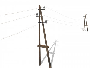 electricity pole 23 3D Model