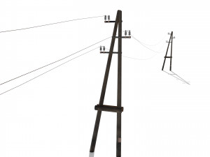 electricity pole 23 3D Model