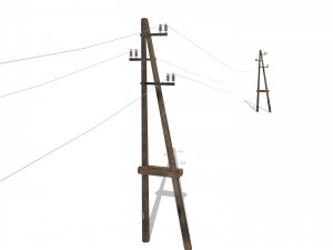 electricity pole 23 3D Model