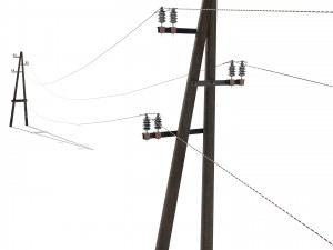 electricity pole 23 3D Model