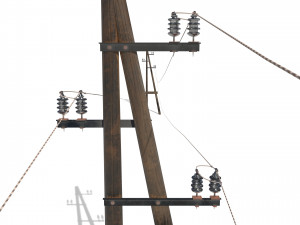electricity pole 23 3D Model