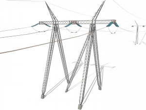 electricity pole 24 3Dモデル
