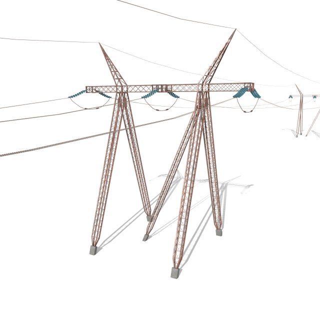 electricity pole 24 weathered Model 3D .c4d .max .obj .3ds .fbx .stl .blend 