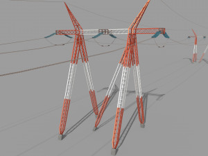 electricity pole 25 3D Model