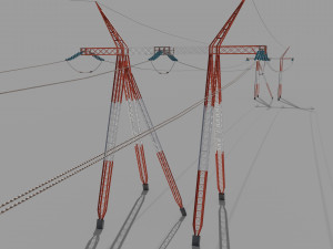 electricity pole 25 Modèle 3D