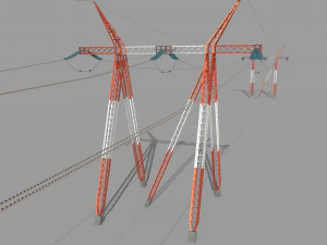 electricity pole 25 3D Model