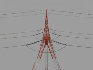 electricity pole 25 3D Model