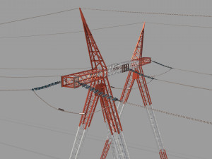 electricity pole 25 Modèle 3D