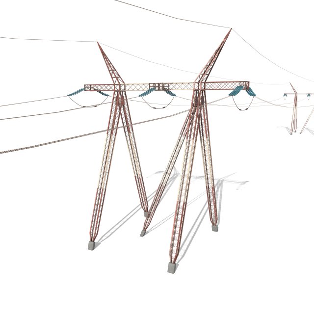 electricity pole 25 weathered 3D-Modell .c4d .max .obj .3ds .fbx .stl .blend 