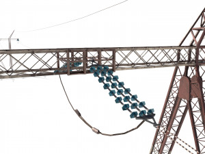 electricity pole 25 weathered 3D-Modell