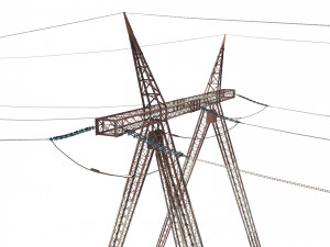 electricity pole 25 weathered 3D-Modell