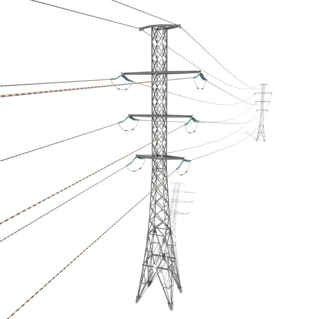 electricity pole 26 3D Модель .c4d .max .obj .3ds .fbx .stl .blend 