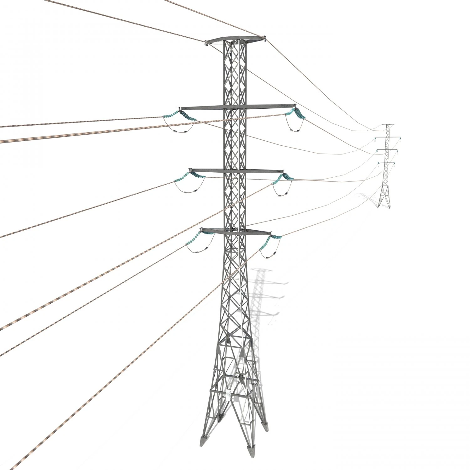 electricity pole 26 3D Model .c4d .max .obj .3ds .fbx .stl .blend 