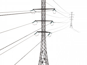 electricity pole 26 weathered 3D 모델