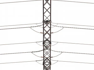 electricity pole 26 weathered 3D Model