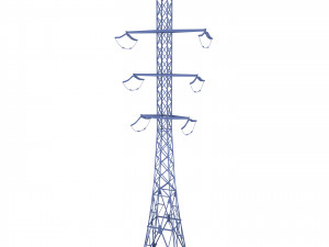 electricity pole 26 weathered 3D 모델