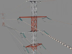słup energetyczny 27 Model 3D
