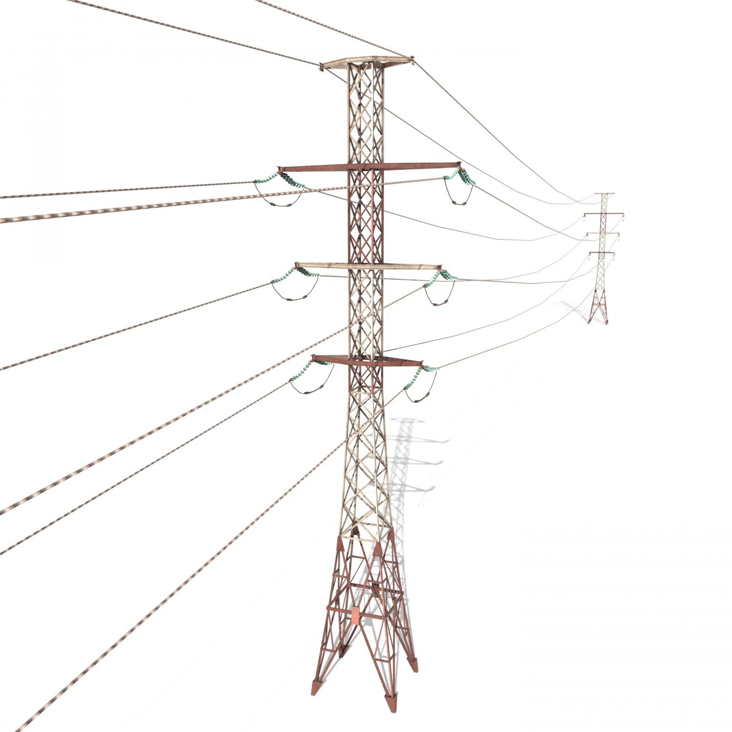 electricity pole 27 weathered 3D Model .c4d .max .obj .3ds .fbx .stl .blend