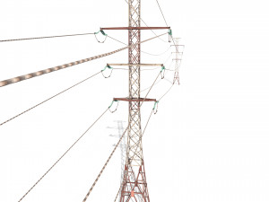 electricity pole 27 weathered Modelo 3D