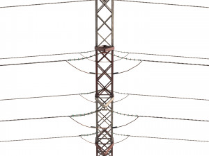 electricity pole 27 weathered Modelo 3D