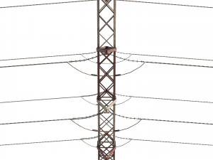 electricity pole 27 weathered 3D Model