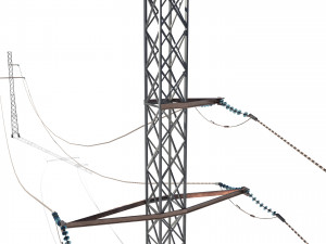 electricity pole 28 3D 모델