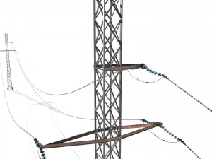 electricity pole 28 3D Model