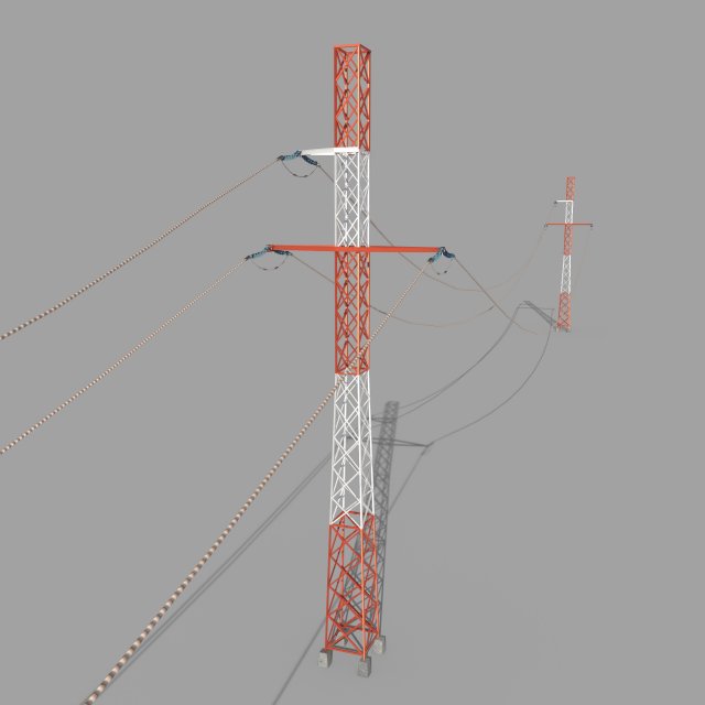 electricity pole 29 Modèle 3D .c4d .max .obj .3ds .fbx .stl .blend 