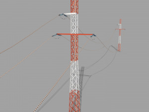 electricity pole 29 3D Model