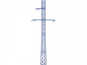 electricity pole 29 weathered 3D Model