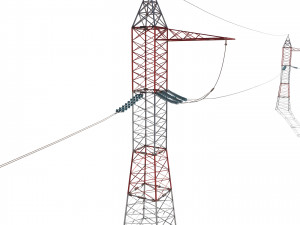 electricity pole 30 Modello 3D