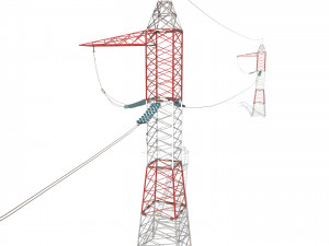 electricity pole 30 Modello 3D
