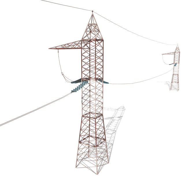 electricity pole 30 weathered 3D Model .c4d .max .obj .3ds .fbx .stl .blend 