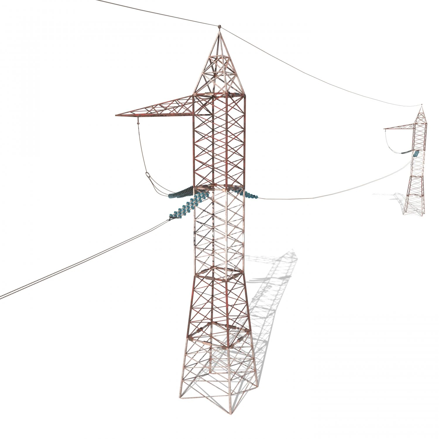 electricity pole 30 weathered 3D Model .c4d .max .obj .3ds .fbx .stl .blend 