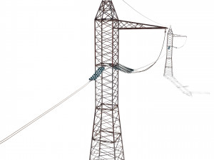 electricity pole 30 weathered 3D Model