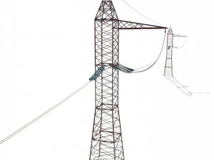 electricity pole 30 weathered 3D Model