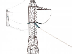 electricity pole 30 weathered 3D Model
