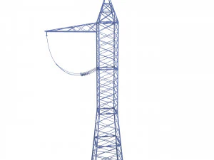 electricity pole 30 weathered 3D Model