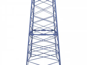 electricity pole 30 weathered 3D Model
