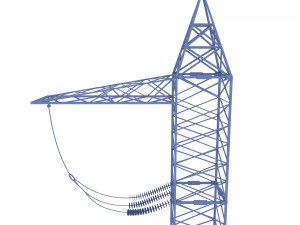 electricity pole 30 weathered 3D Model