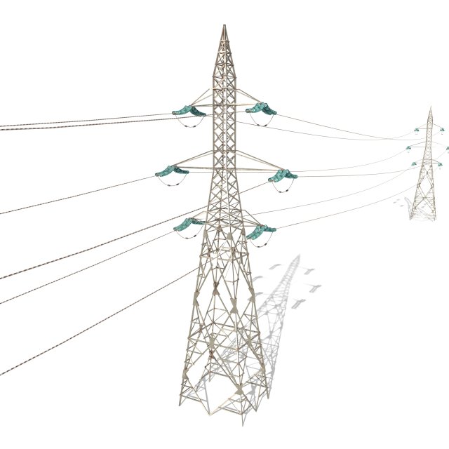 electricity pole 31 3D-Modell .c4d .max .obj .3ds .fbx .stl .blend 