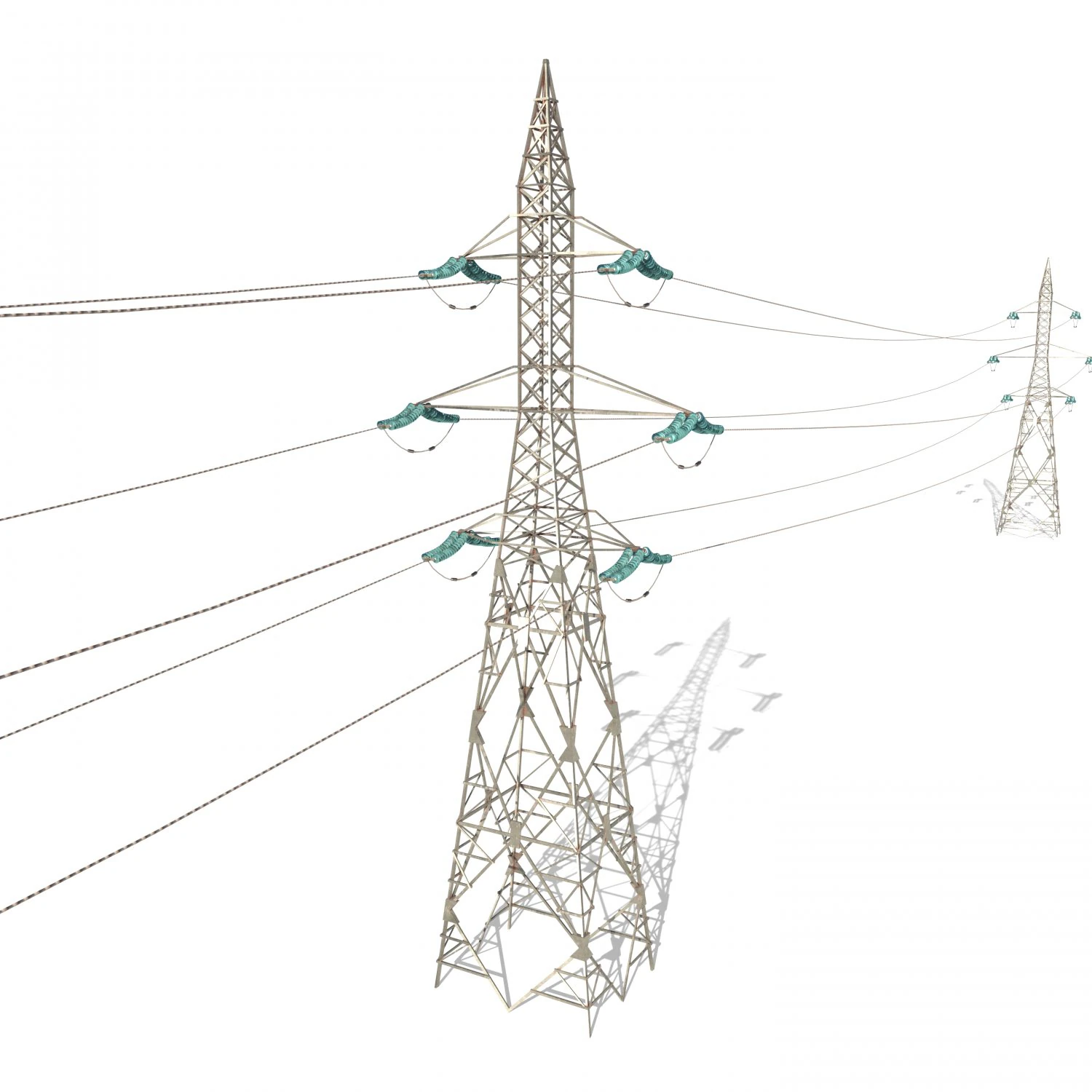 electricity pole 31 3D Model .c4d .max .obj .3ds .fbx .stl .blend 
