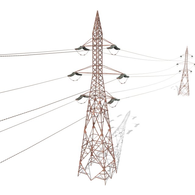 electricity pole 31 weathered 3D Модель .c4d .max .obj .3ds .fbx .stl .blend 